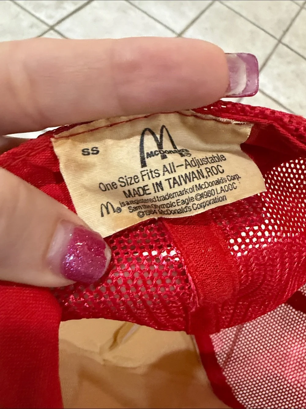 Vintage McDonald's 1984 USA Olympics Mesh Snapback Foam Trucker Hat Cap